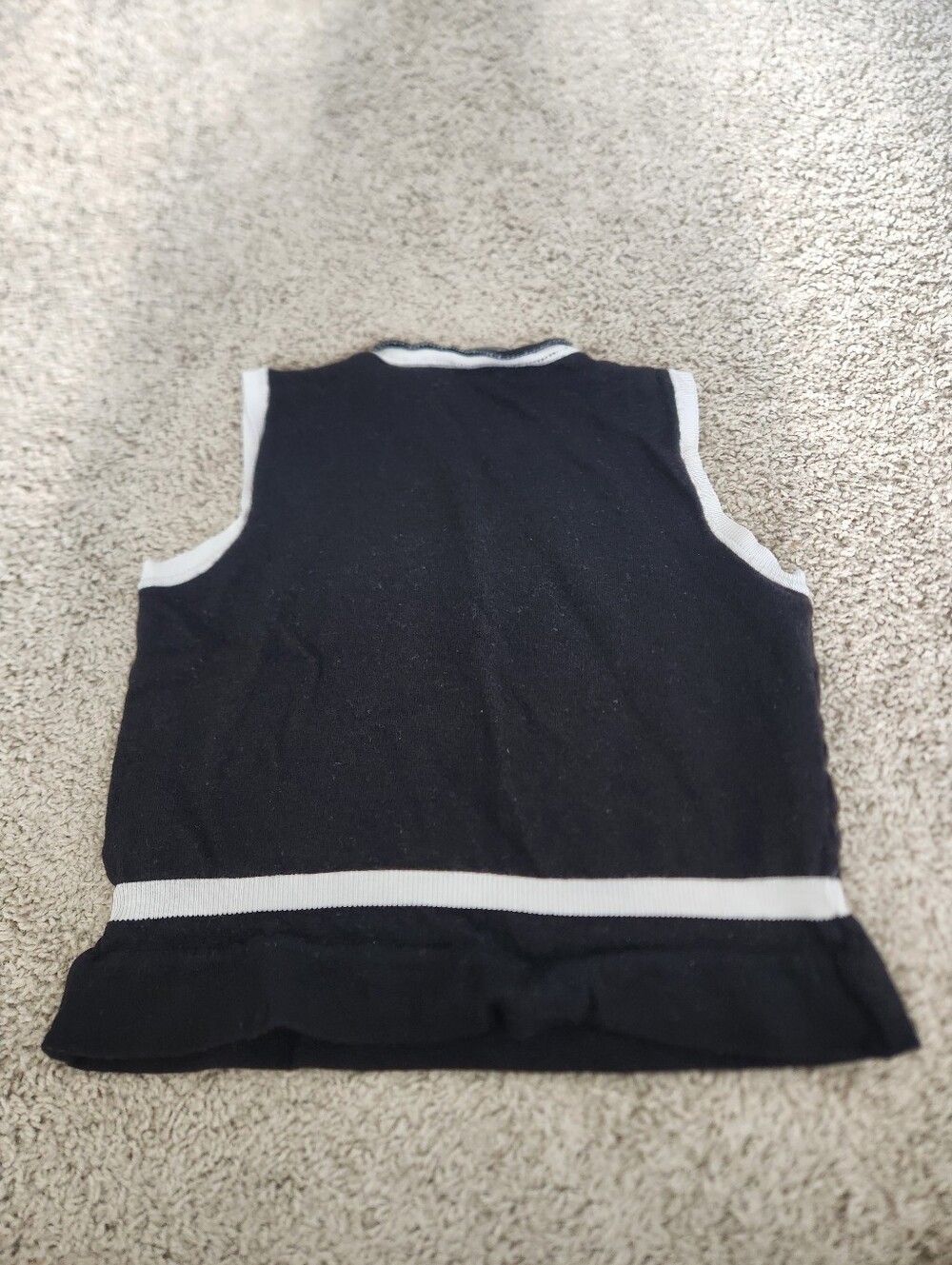 Miu Miu Wool Knit Tank Top With White Trim Size 44 - Picture 2 of 7